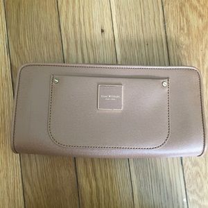 Faux leather clutch
